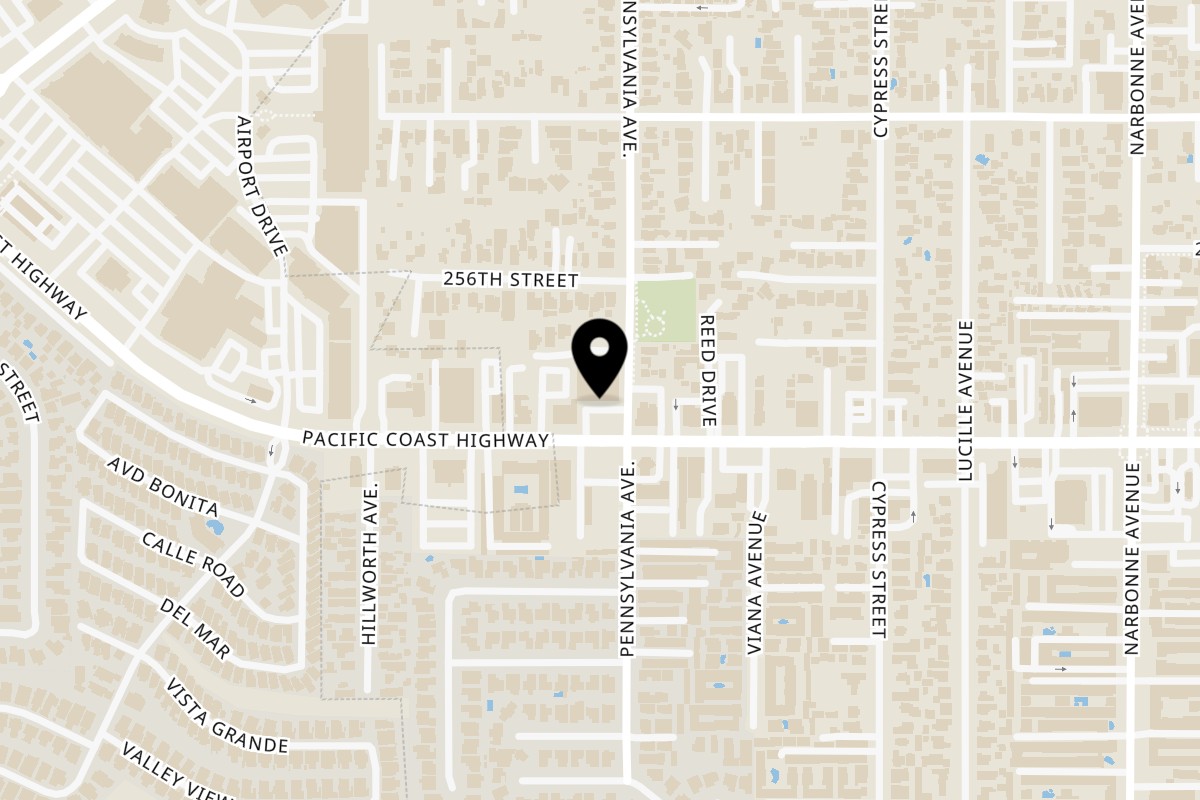 Map showing the location of PCH Noodles on 2413 Pacific Coast Hwy #102 in Lomita